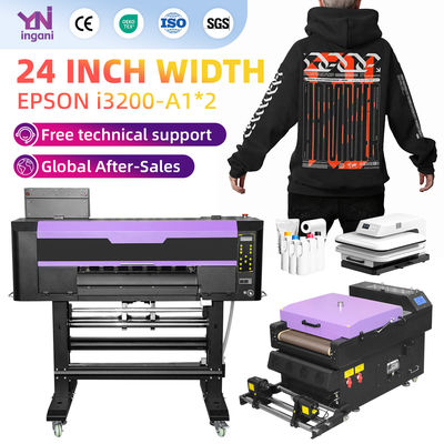 Dual I1600 Print Heads DTF Printer 60cm Automatic Air Suction Platform